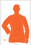 Action Target B21EORANGE100 Qualification  Silhouette Paper 23" x 35" Orange 100 Per Box