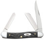 Case 18222 Stockman  Medium Folding, 2.57"/1.88"/1.71" Clip Point/Sheepsfoot/Spey Plain Mirror Polished Tru-Sharp SS Blade, Rough Black Jigged Synthetic Handle