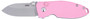 CRKT 2474P SQUID  EDC 2.27" Folding Plain Stonewashed D2 Steel Blade, Pink G10 Handle
