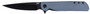 CRKT 3801KN LCK +  3.38" Folding Plain Black Oxide 14C28N Steel Blade, Gray Textured G10 Handle