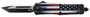 Templar Knife SUS231 Gen II US Flag Small 2.69" OTF Tanto Plain Black Oxide Stonewashed 440C SS Blade, 4.31" US Flag Aluminum Handle, Glass Breaker