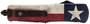 Templar Knife SCAP331 Gen II Captain Small 2.69" OTF Drop Point Plain Black Oxide Stonewashed 440C SS Blade, 4.31" Red/White/Blue w/Star Aluminum Handle Glass Breaker