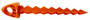 Targettack Llc  Targettack  Orange Polycarbonate Plastic 3" For Paper/Vinyl Targets *100 Loose Bulk