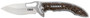 CRKT 5470 Fossil  3.96" Folding Drop Point Plain Satin 8Cr13MoV SS Blade/ Brown G10/SS Handle Includes Pocket Clip