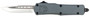 CobraTec Knives SGYFS3DNS FS-3  Small 2.75" OTF Plain D2 Steel Blade/Gray Aluminum Handle Features Glass Breaker Includes Pocket Clip