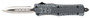 CobraTec Knives SCFCTK1SDADNS CTK-1  Small 2.75" OTF Dagger Plain D2 Steel Blade/Carbon Fiber Aluminum Handle Features Glass Breaker Includes Pocket Clip