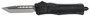 CobraTec Knives SBCTK1STNS CTK-1  Small 2.75" OTF Tanto Plain Black D2 Steel Blade/Black Aluminum Handle Features Glass Breaker Includes Pocket Clip