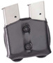 Galco CDM26B CDM Mag Carrier Double Black Leather Belt Loop Belts 1.50-1.75" Wide Compatible w/ Sig P220 Carry Ambidextrous Hand