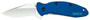 Kershaw 1620NB Scallion  2.40" Folding Drop Point Plain Bead Blasted 420HC SS Blade Navy Blue Anodized Aluminum Handle Includes Pocket Clip