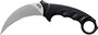 Cold Steel CS49KST Steel Tiger  4.75" Fixed Plain Stone Washed Japanese AUS-8A SS Blade/Black w/Thumb Shelf & Finger Ring Griv-Ex w/Overmold Kray-Ex Handle