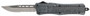 CobraTec Knives MSCFTK1MDS CTK-1  Medium 3" OTF Drop Point Part Serrated D2 Steel Blade/ Carbon Fiber Aluminum Handle Features Glass Breaker Includes Pocket Clip