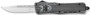 CobraTec Knives MSWCTK1MDNS CTK-1 American Flag Medium 3" OTF Drop Point Plain Stonewashed D2 Steel Blade, 5" Black Aluminum Alloy Handle