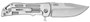 Camillus 19643 Dominator II 3" Folding Drop Point Plain Titanium Bonded 420 Stainless Steel Blade, Silver Carbon Fiber/SS Handle