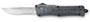 CobraTec Knives LCFCTK1LDS CTK-1  Large 3.75" OTF Drop Point Part Serrated D2 Steel Blade/ Carbon Fiber Aluminum Handle Features Glass Breaker Includes Pocket Clip