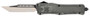 CobraTec Knives LSWCTK1LTNS CTK-1  Large 3.75" OTF Tanto Plain D2 Steel Blade/Stonewashed Aluminum Handle Features Glass Breaker Includes Pocket Clip