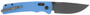 S.O.G SOG11180341 Flash AT 3.45" Folding Plain TiNi Cryo D2 Steel Blade/Civic Cyan GRN Handle Includes Pocket Clip