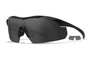 Wiley X 3501 Vapor  Smoke Gray/Clear Lens Polycarbonate Matte Black Frame