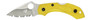 Spyderco C28SYL2 Dragonfly 2 Salt 2.25" Folding Clip Point Serrated H1 Steel Blade Yellow Bi-Directional Texturing FRN Handle Includes Pocket Clip