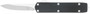 CobraTec Knives MNBLKMGEN2DNS Mini Mamba Gen II 2.25" OTF Plain Stonewashed D2 Steel Blade, 3.38" Black Textured Anodized Aluminum Handle
