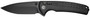 Civivi Knives C22025D-1 Sentinel Strike II 3.70" Folding Plain Black Stonewashed Nitro-V Steel Blade, Black Textured FRN Handle