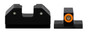 XS Sights CKR002P6N R3D Night Sights- Canik  Black | Green Tritium Orange  Outline Front Sight Green Tritium  Rear Sight