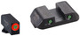 AmeriGlo GL823 Trooper Sight Set for Glock  Green Tritium Orange Outline Front Sight-Green Tritium Black Outline Rear Sight