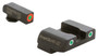 AmeriGlo GL241 Custom Classic Sight Set for Glock  Green Tritium Orange Outline Front Sight-Green Tritium White Outline Rear Sight