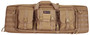 GPS Bags DRC36FDE Double Rifle Case 36" Flat Dark Earth 600D Polyester w/ 2 Padded Pistol Sleeves MOLLE Webbing & Lockable Zippers