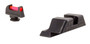 Trijicon 601023 Fiber Sights  Red/Fiber Optic Front Sight-Black/Blank Rear Sight Glock 17/17L/19/22 Standard Frame