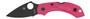 Spyderco C28FPPNS30VBK2 Dragonfly 2  2.30" Folding Plain Black TiCN CPM S30V SS Blade/Pink Textured w/Black Accents FRN Handle Includes Pocket Clip