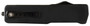 Templar Knife SZBR321 Premium Weighted  Small 3" OTF Drop Point Plain Black Oxide Stonewashed D2 Steel Blade, 4.50" Black Aluminum/Rubber Handle