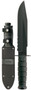 Ka-Bar 1271 Fighter  8" Fixed Clip Point Part Serrated Black 1095 Cro-Van Blade, Black Kraton G Handle, Includes Sheath