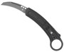 CobraTec Knives CTBKRH Karambit  2.75" Folding Plain Stonewashed D2 Steel Blade, 5.88" Black Anodized w/Finger Ring Aluminum Handle
