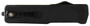 Templar Knife MZBR121 Premium Weighted  Slim 3.16" OTF Dagger Plain Black Oxide Stonewashed D2 Steel Blade, 4.93" Black Aluminum/Rubber Handle