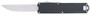 CobraTec Knives CTRNGBLKDNS Ranger  3.25" OTF Plain Stonewashed D2 Steel Blade, 4.75" Black Textured G10 Scales Handle
