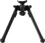 Magpul MAG1075-BLK Bipod  made of Aluminum with Black Finish, Sling Stud Attachment, 6.30-10.30" Vertical Adjustment, & Rubber Feet for AR-Platform