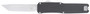 CobraTec Knives CTLGDBLKTNS Legend  EDC 3.13" OTF Plain Stonewashed VG-10 SS Blade, 4.75" Black Textured Aluminum Handle