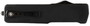Templar Knife XMCABK121 Excalibur Money Clip 1.90" OTF Dagger Plain Black Oxide Stonewashed Powder Coated D2 Steel Blade, 3.38" Black Anodized Aluminum Handle