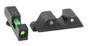 Trijicon 601102 DI Night Sight Set Green Tritium/Fiber Optic/Black Outline Front, Green Tritium Rear, Black Frame, Fits Most Glock *Does Not Fit MOS