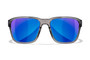 Wiley X AC6TRK09 Trek  M/L Blue Mirror Lens Polycarbonate Gloss Crystal Dark Gray Frame