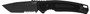Kershaw 7105 Launch 16 Automatic 3.45" Folding Tanto Part Serrated Plain Black Cerakote CPM M4 Steel Blade, Black Cerakote Aluminum Handle
