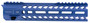 Strike STRIKERAIL Strike Rail  AR-15 Blue Aluminum 10" M-LOK