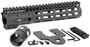 Midwest Industries MINF925 Night Fighter  9.25" M-LOK Black Hardcoat Anodized Aluminum Includes Barrel Wrench, Nut, & 5 Slot Rail