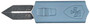 Templar Knife SMCAGB121 Sentinel Money Clip 1.88" OTF Dagger Plain Black Oxide Stonewashed Powder Coated D2 Steel Blade, 3.41" Blue Anodized Aluminum Handle