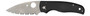 Spyderco C229GS Shaman  3.58" Folding Serrated Stonewashed CPM S30V SS Blade/ Black Textured G10 Handle Includes Pocket Clip