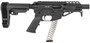 Freedom Ordnance FX9P4S FX-9  9mm Luger 31+1 4" Black Nitride Barrel w/Faux Suppressor, Black Hard Coat Anodized Aluminum Receiver, SB Tactical SBA3 Pistol Brace Stock, Black Polymer Grip