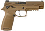 Sig Sauer 320F9M17MSMA P320 M17 *MA Compliant 9mm Luger Caliber with 4.70" Barrel, 10+1 Capacity, Overall Coyote PVD Finish Stainless Steel, Picatinny Rail Frame, Serrated Slide & Polymer Grip