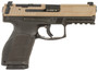 HK 81001196 VP9A1  Full Size 9mm Luger 15+1 4.53" Barrel, Flat Dark Earth Steel Optic Ready/Serrated Slide, Brown Polymer Frame w/Picatinny Rail, Interchangeable Backstrap Grip, Ambidextrous