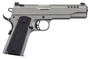 Auto-Ordnance 1911TCAC6N 1911 A1  45 ACP 7+1 5" Savage Silver Cerakoate, Serrated/Ported Slide,  Black Rubber Grips, TruGlo Night Sights