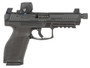 HK 81001362 VP9 A1 Tactical w/Optic Full Size 9mm Luger 15+1 5.12" Black Threaded Barrel, Black Steel Serrated w/Vortex Defender CCW Slide, Black Polymer Frame w/Picatinny Rail, Interchangeable Backst